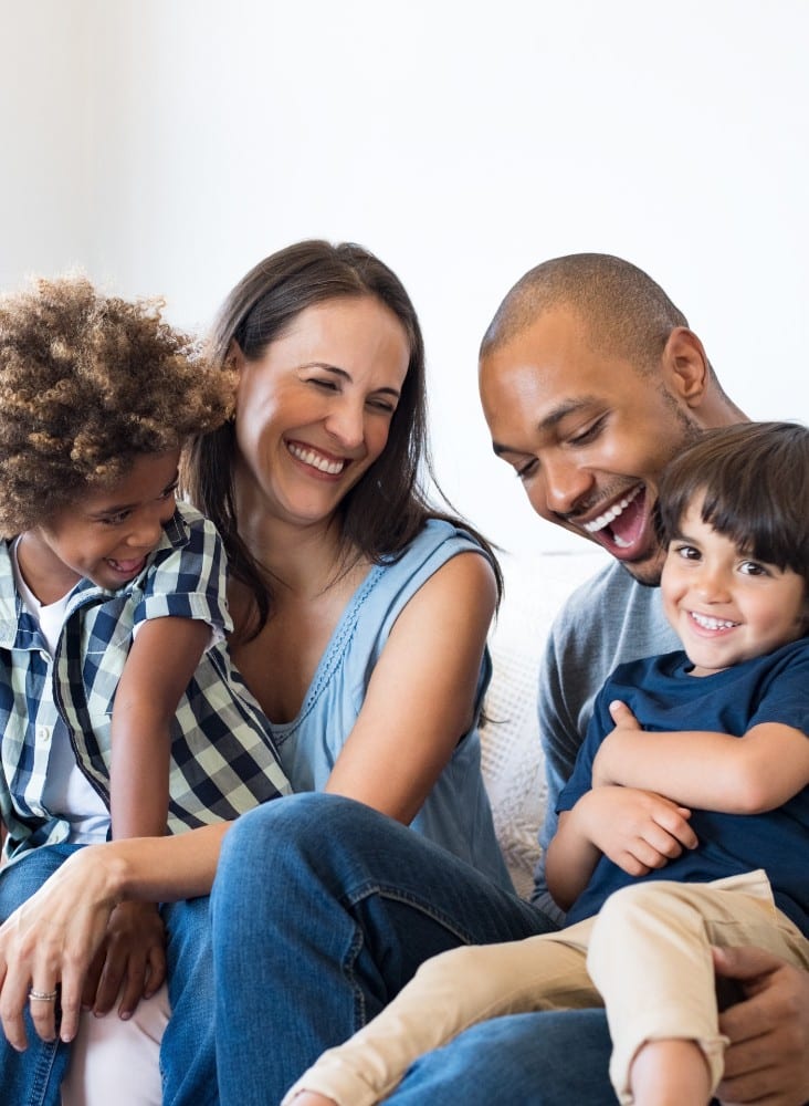Canadian family enjoying financial relief after debt relief